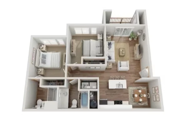 Two Bedroom A102 floor plan
